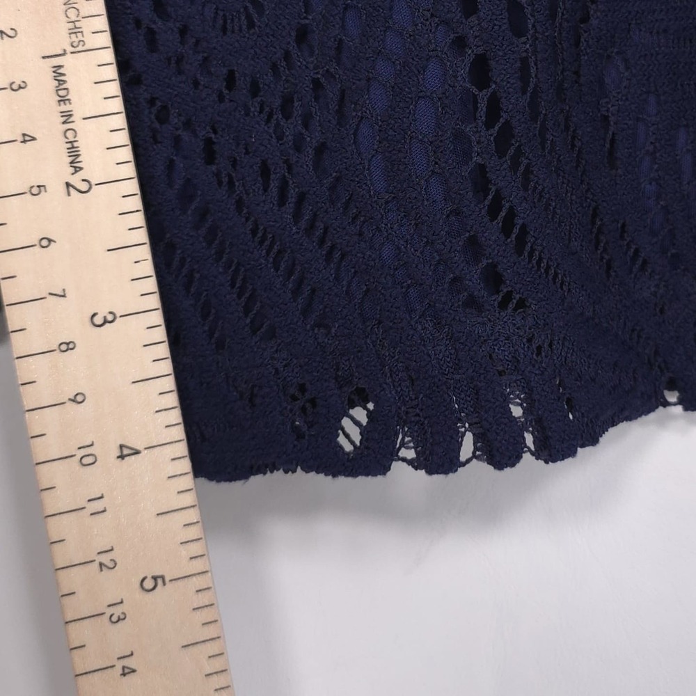 Lilly Pulitzer Tiki Lace Wrap Romper Size XS True Navy Lace V-neck Long S 30688 - Picture 7 of 16